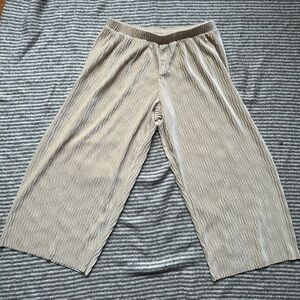 Isaac Mizrahi Cream Elastic Waist Pants